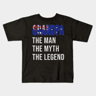 Grand Father Australian Grandpa The Man The Myth The Legend - Gift for Australian Dad With Roots From  Australia Kids T-Shirt